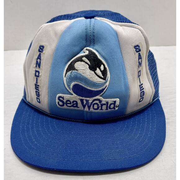 Sea World Other - Sea World San Diego 1988  Snapback Mesh Trucker Cap Shamu Whale Big Logo Vintage